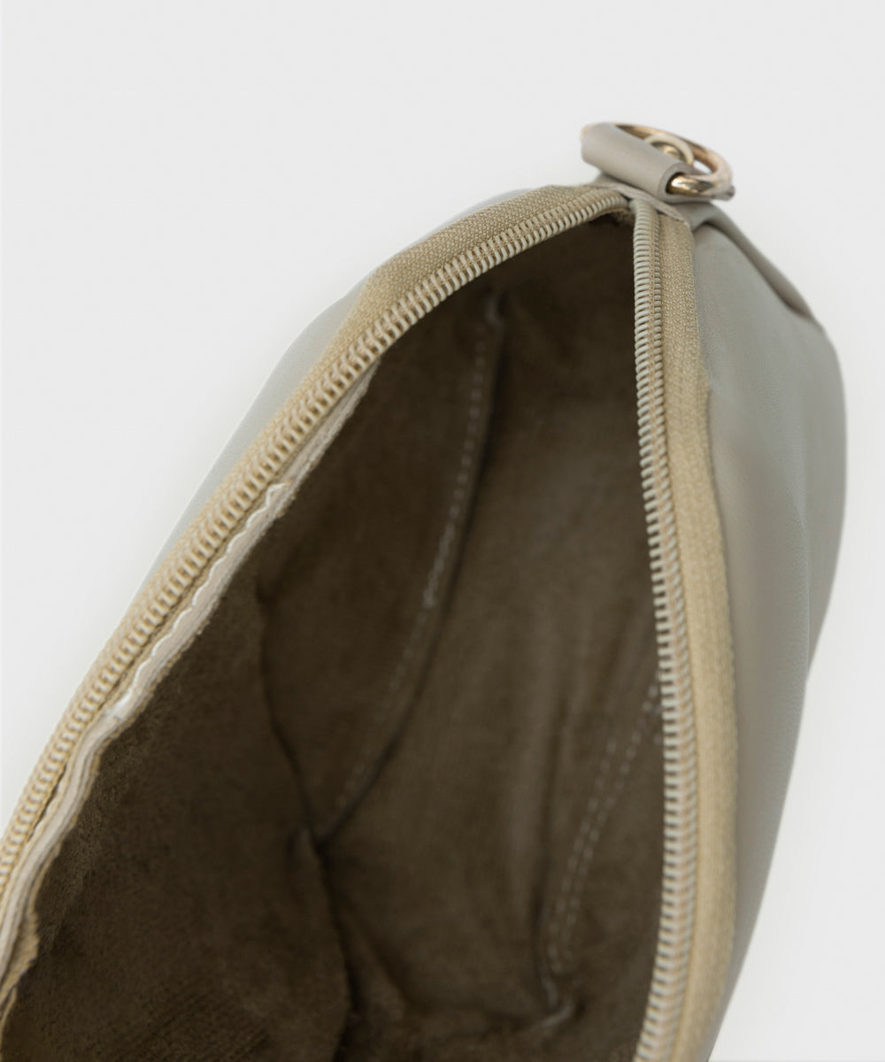 Women's Beige Faux Leather Cross Body Bag