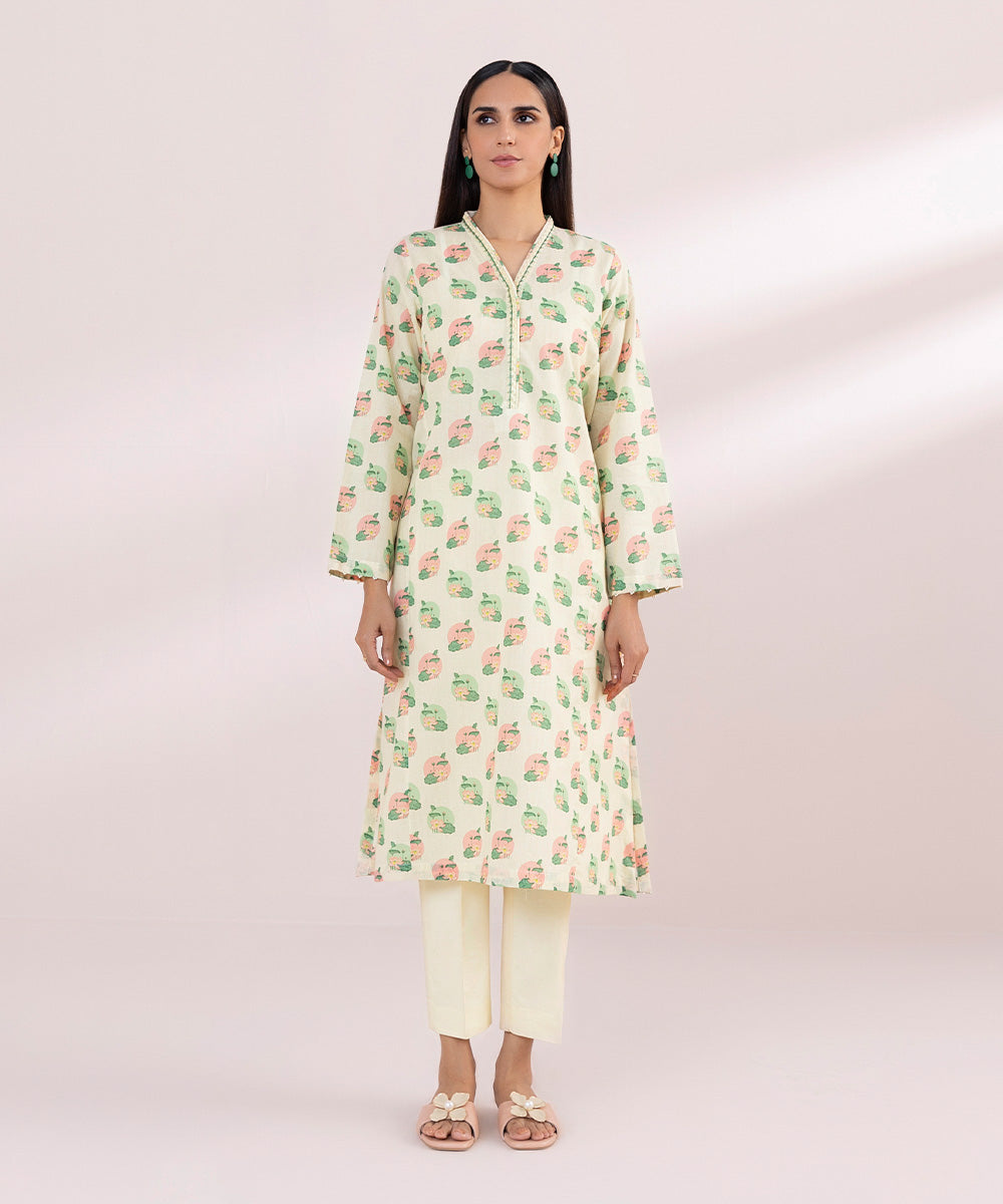 Women's Pret Lawn Multi Printed Embroidered A-Line Shirt