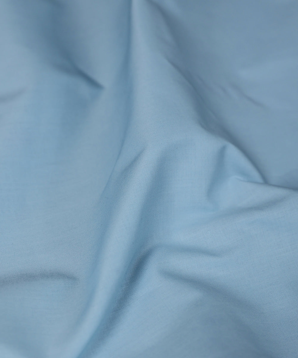 Men's Summer Unstitched Latha Plain Sky Blue Suit
