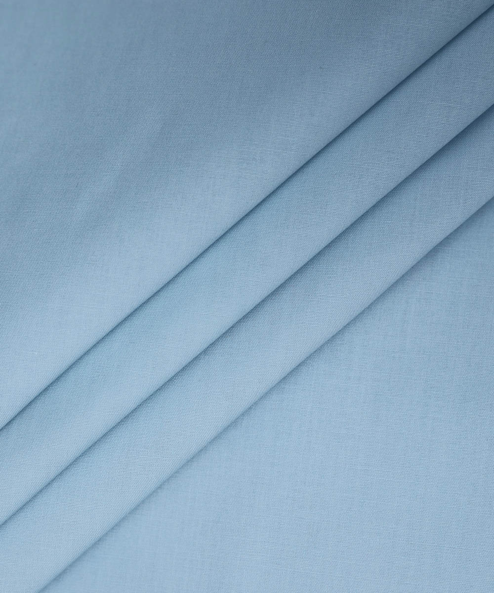 Men's Summer Unstitched Latha Plain Sky Blue Suit