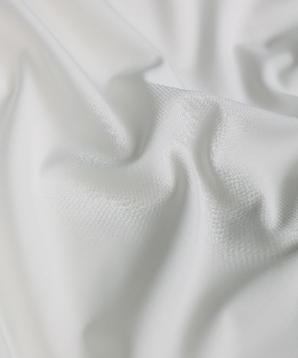 Men's Summer Unstitched Wash & Wear Plain White Suit