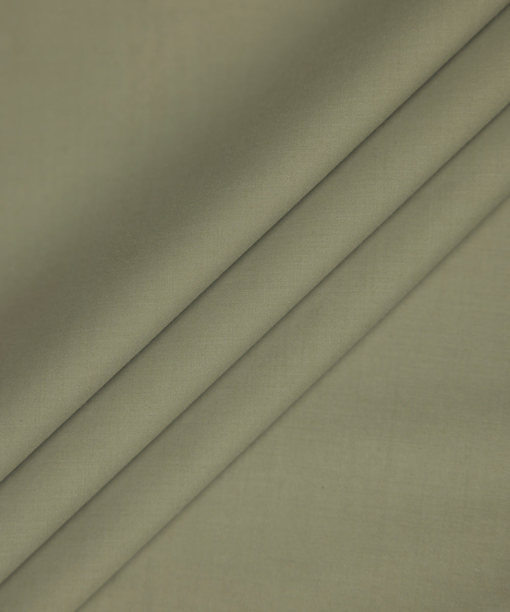 Men's Unstitched Premium Wash & Wear Olive Full Suit Fabric