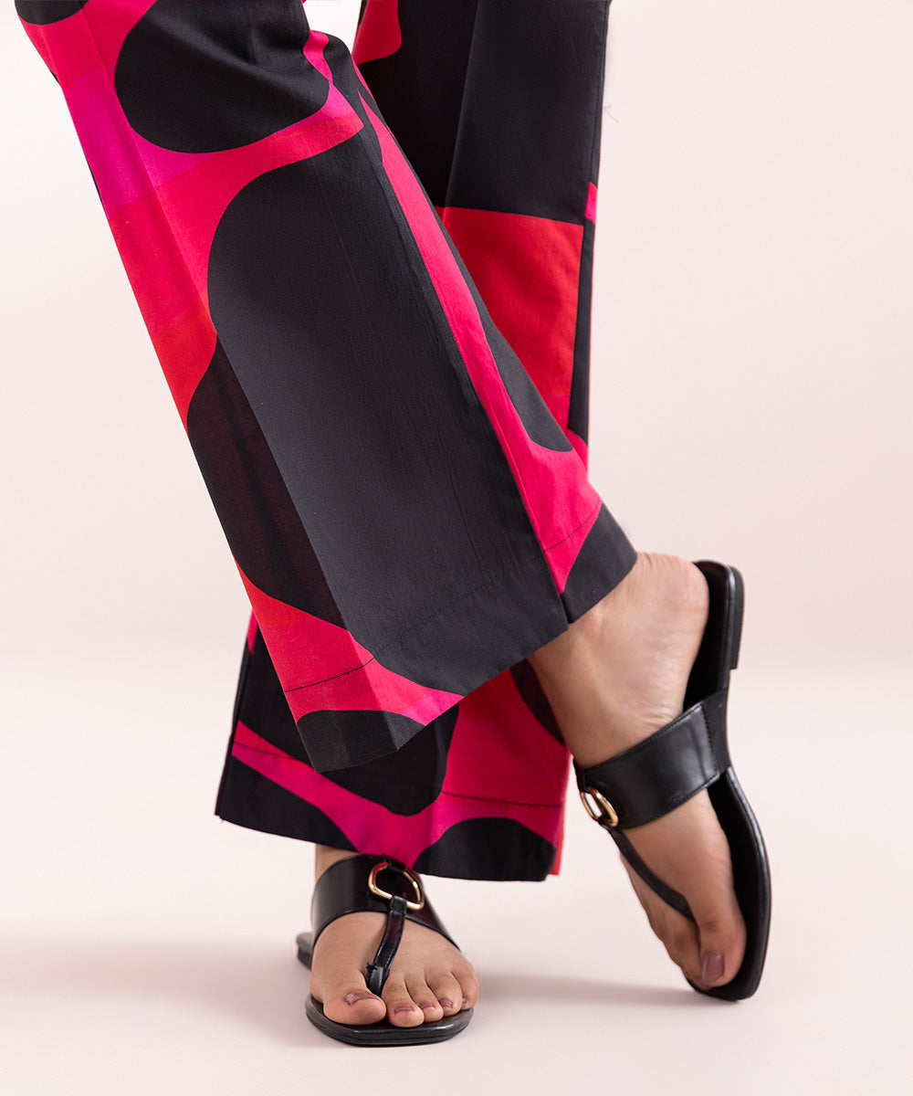 Women's Pret Cambric Multi Printed Boot Cut Pants