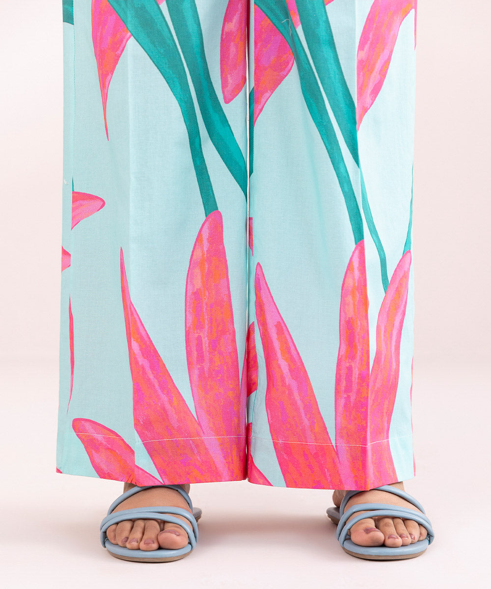 Women's Pret Cambric Multi Printed Flared Pants