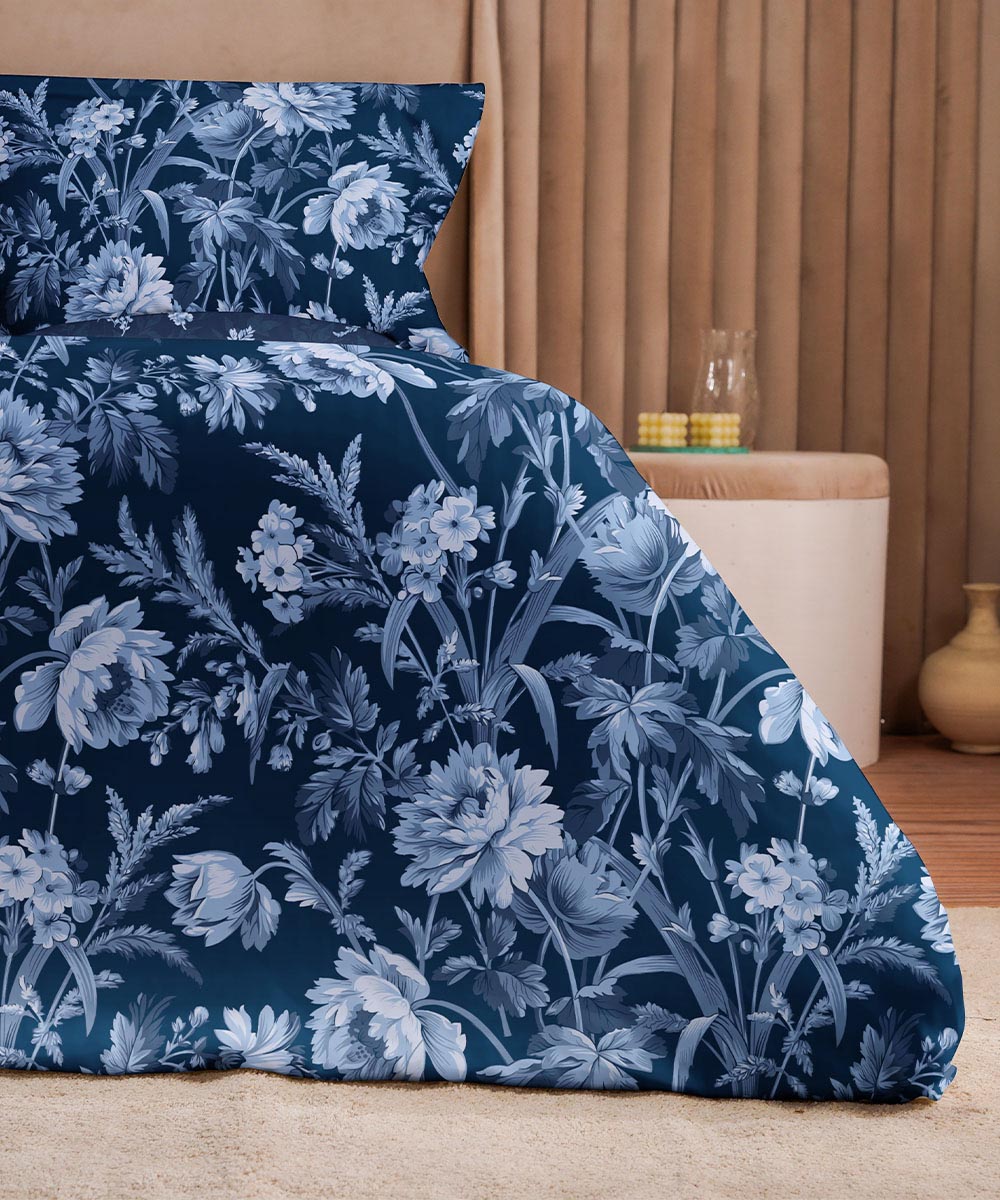 Cotton Dark Forest Blue Bed in a Bag