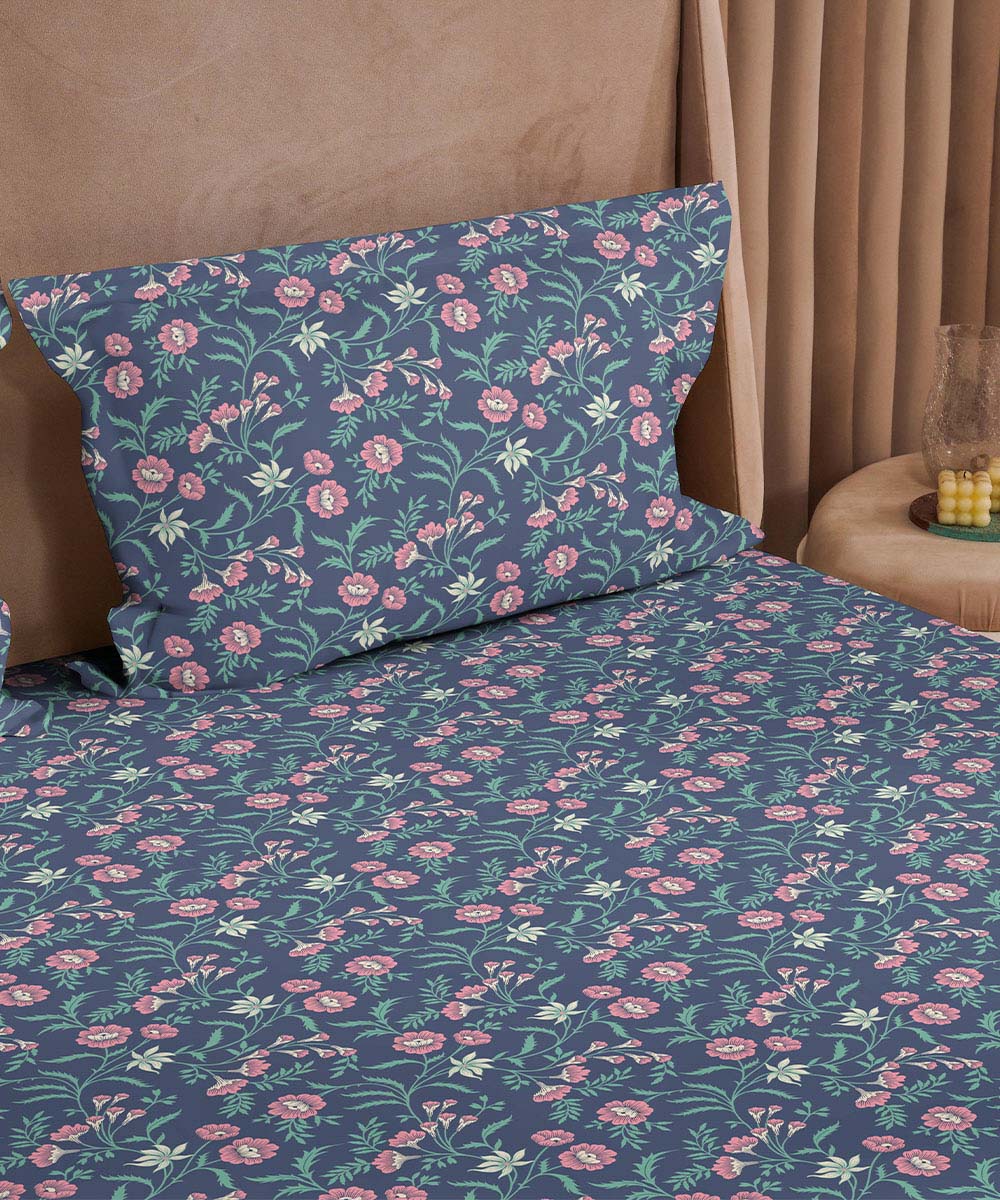 100% Cotton Blue and Pink Bed in a Bag