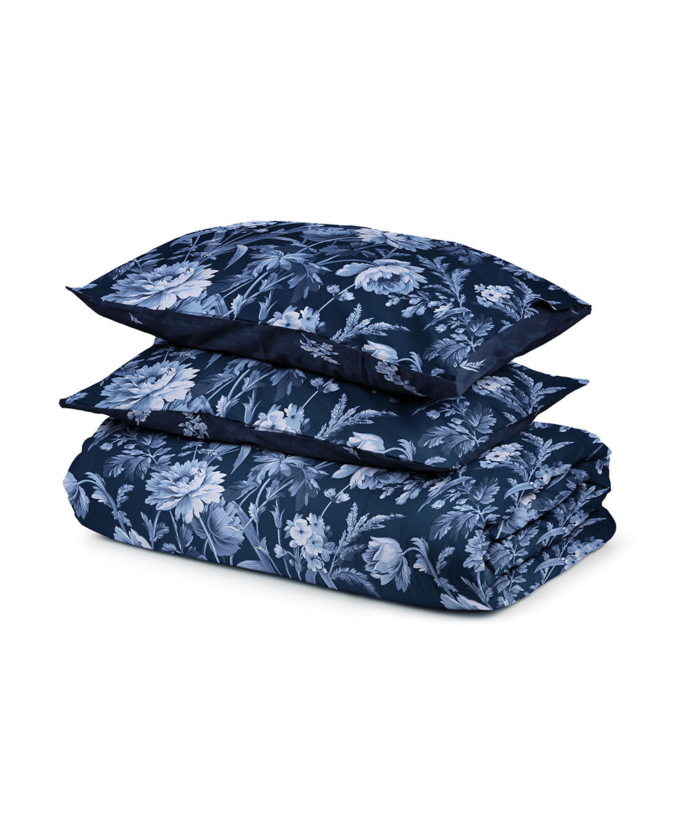 Cotton Dark Forest Blue Quilt Cover