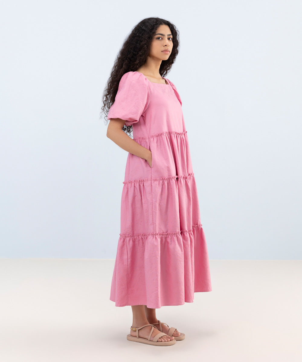 Women's Western Wear Light Pink Dress