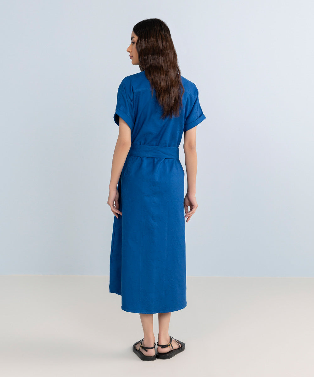Women's Western Wear Cobalt Blue Dress