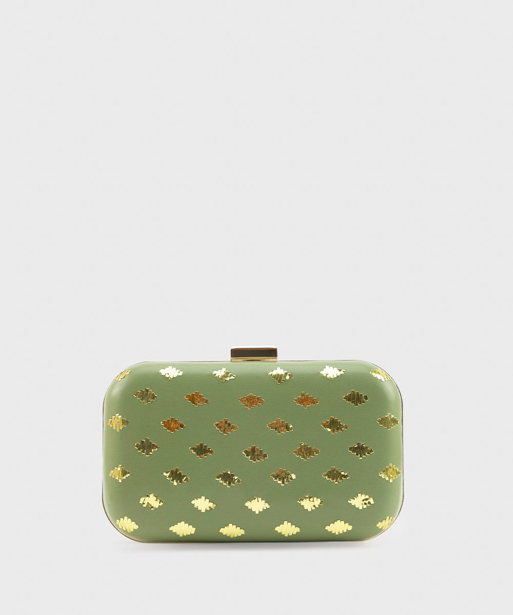 Women's Green Hard Clutch