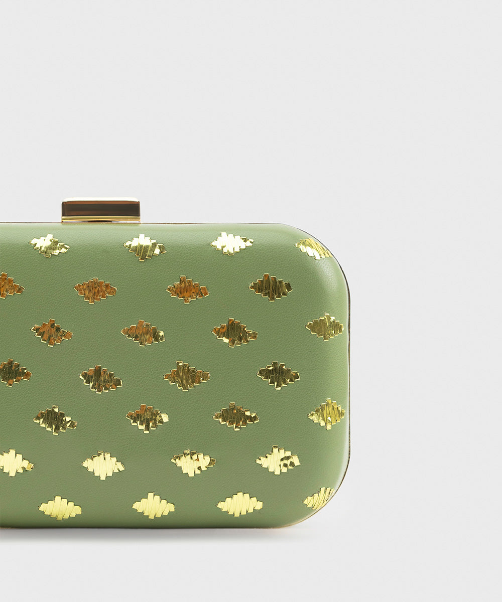 Women's Green Hard Clutch