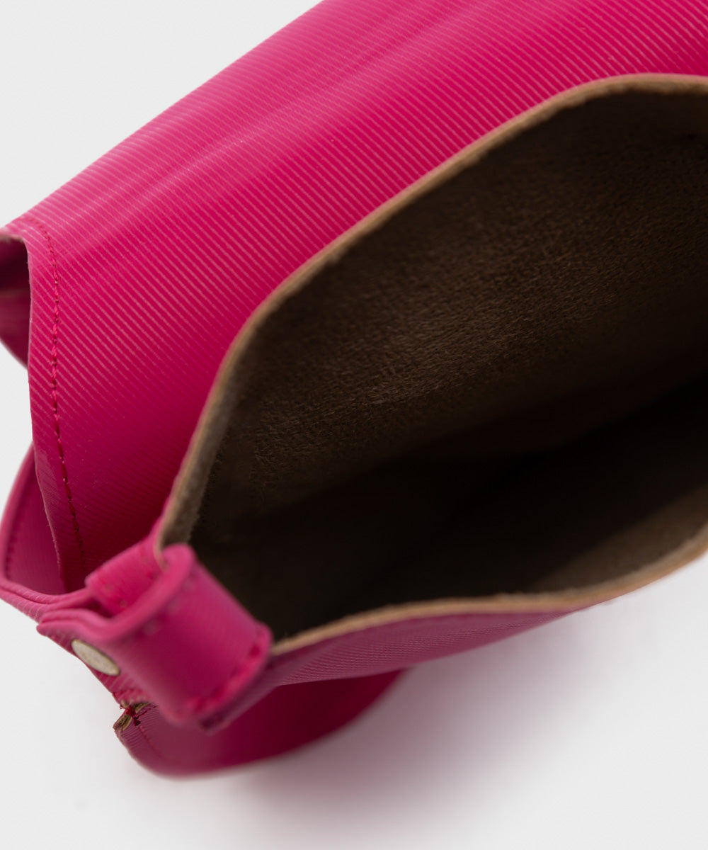Women's Pink PU Cross Body Bag