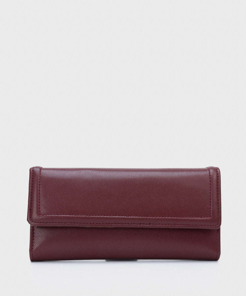 Women's Red Faux Leather Wallet