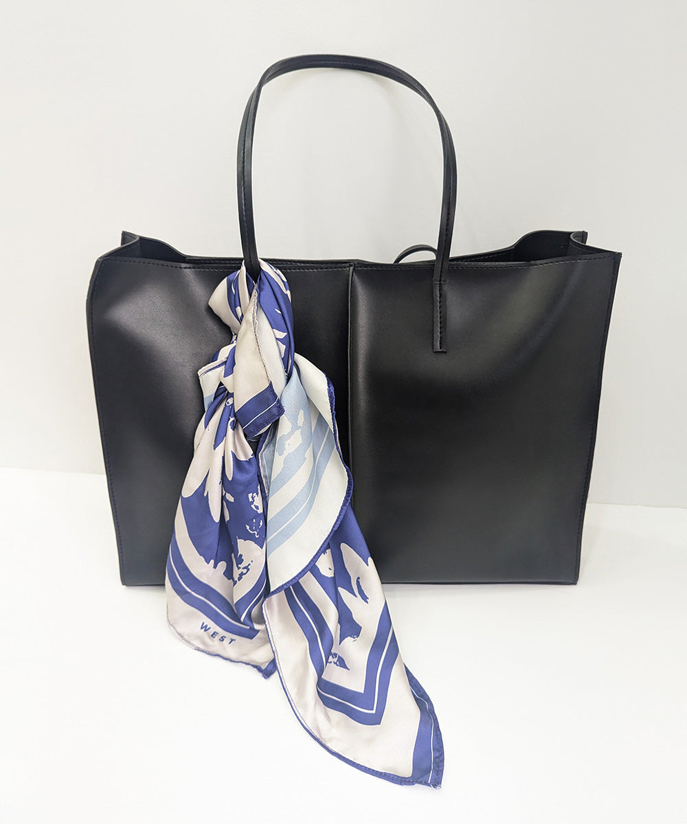 Women's Black Faux leather Tote Bag