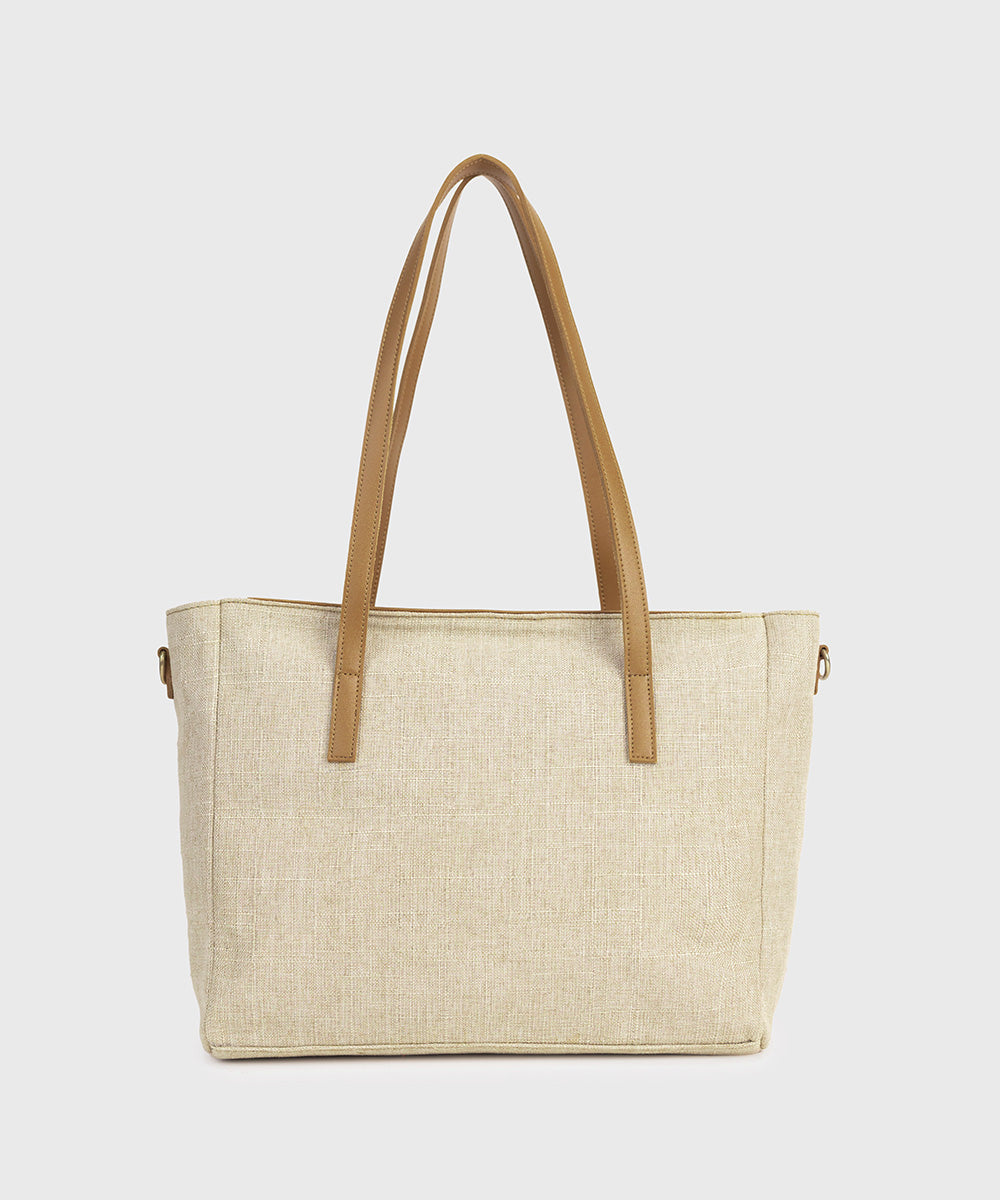 Women's Beige Tote Bag