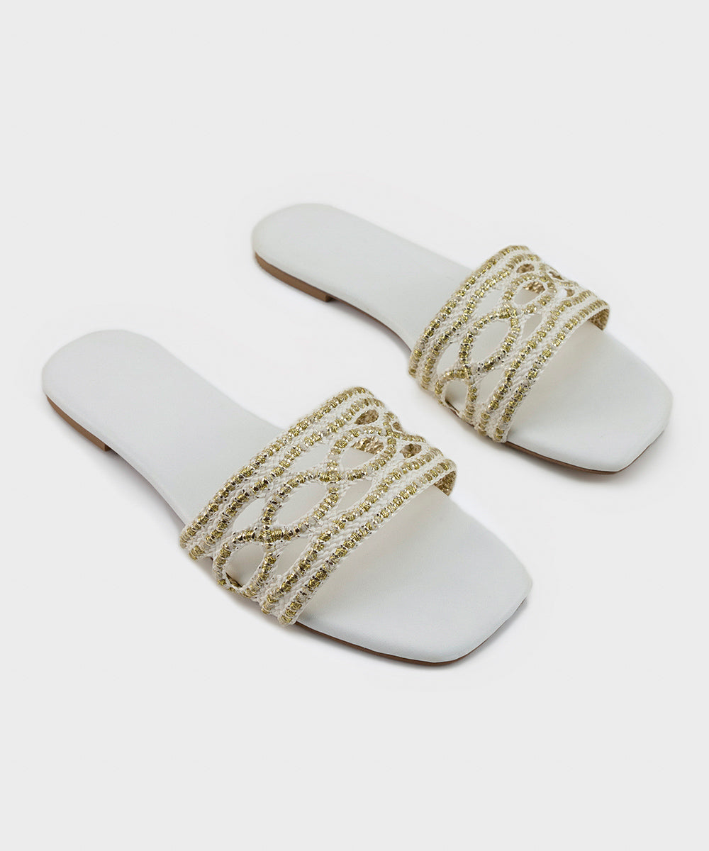 Women's White Flats