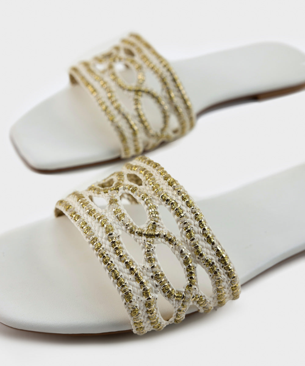 Women's White Flats