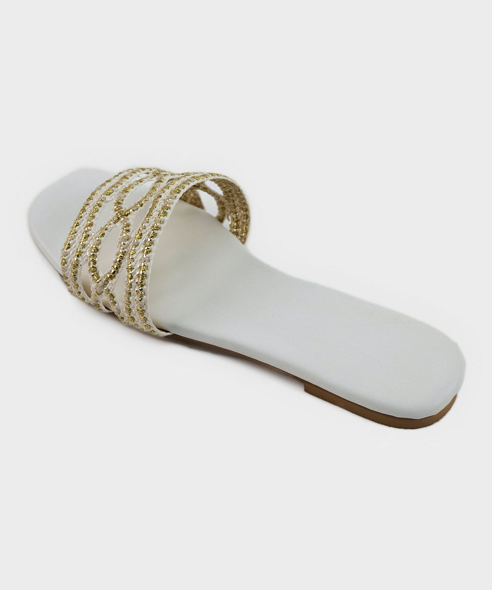 Women's White Flats