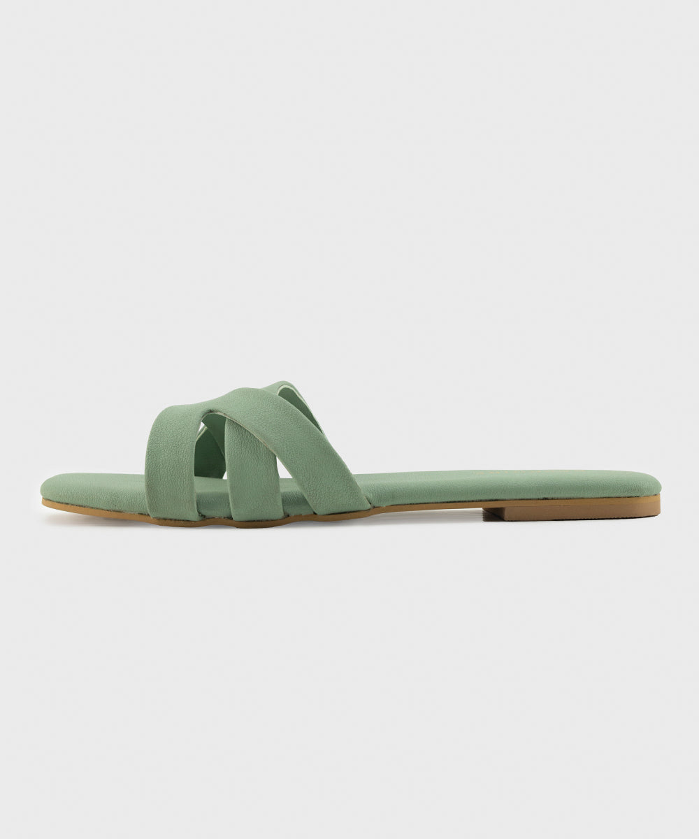 Women's Light Green Flats