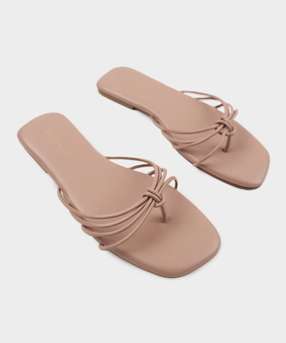 Women's Light Pink Faux Leather Flats