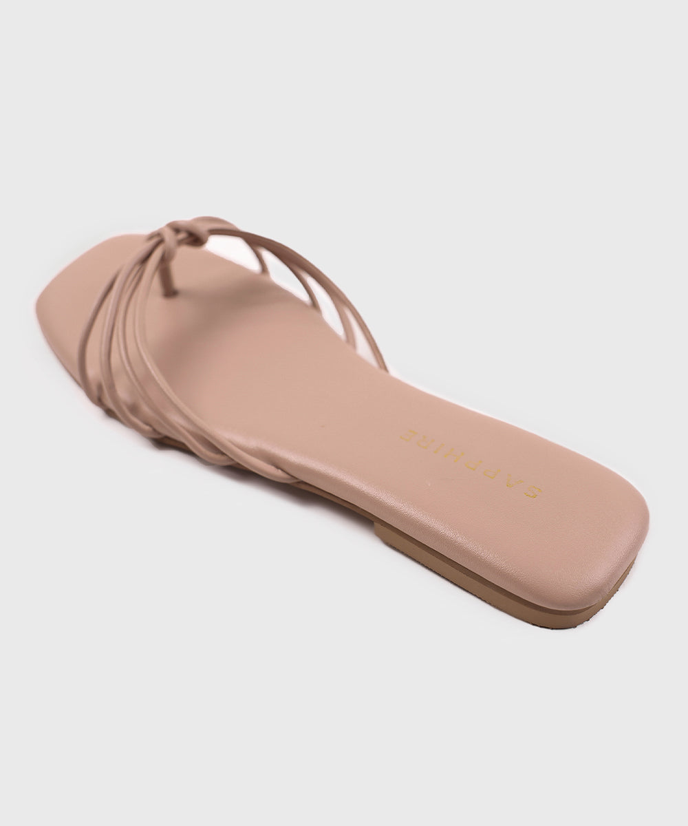 Women's Light Pink Faux Leather Flats