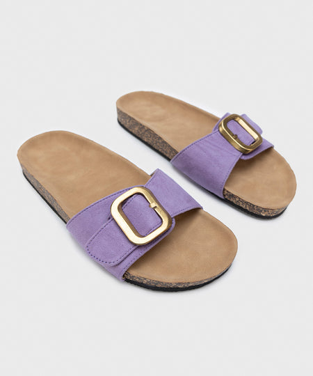 Women's Lilac Faux Suede Comfort Shoes