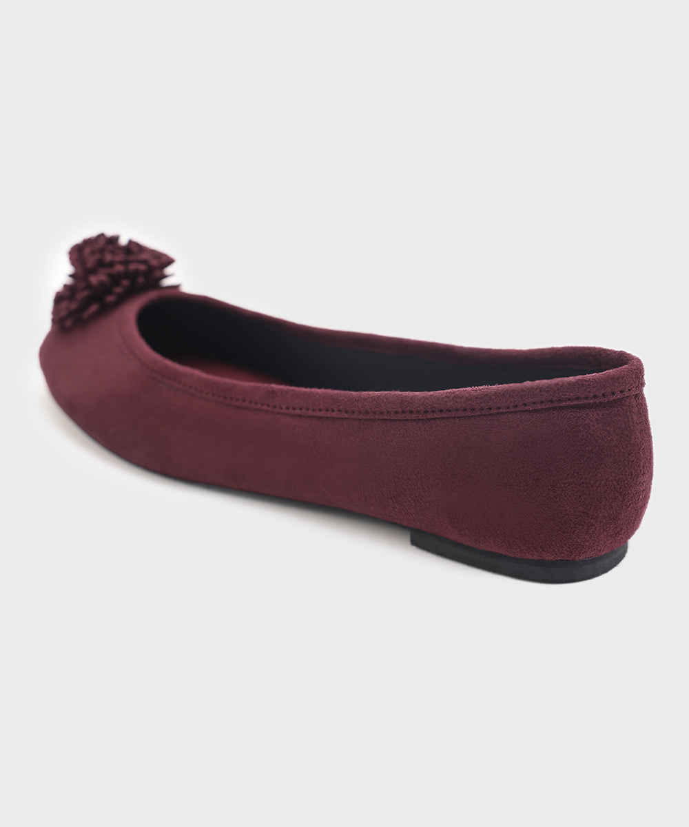 Women's Maroon Flats