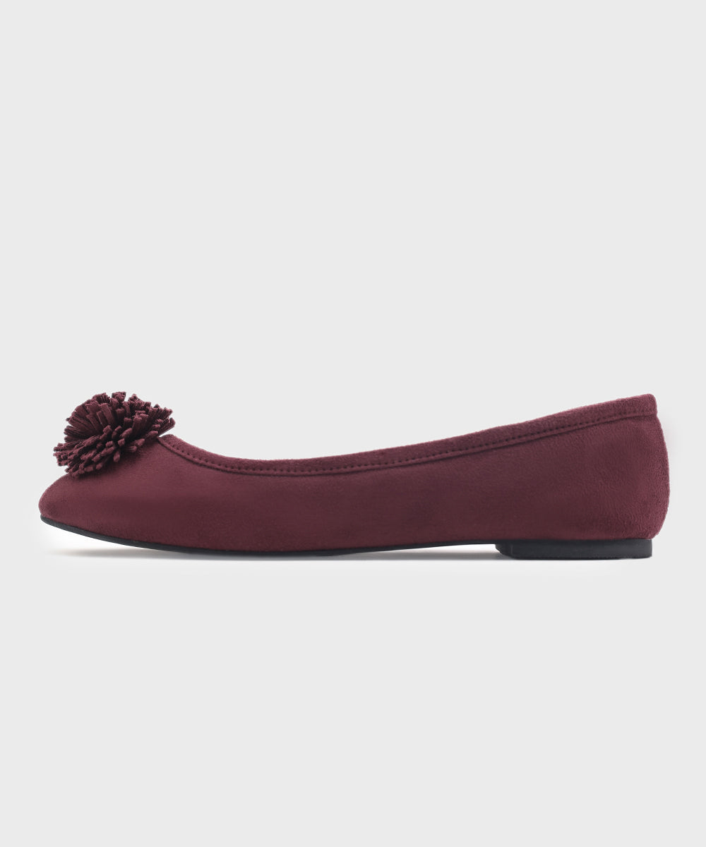 Women's Maroon Flats