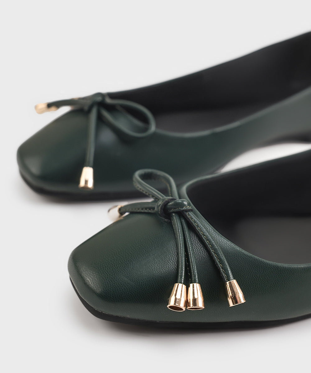 Women's Dark Green Flats