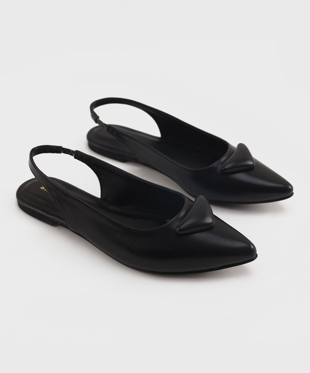 Women's Black Sling back