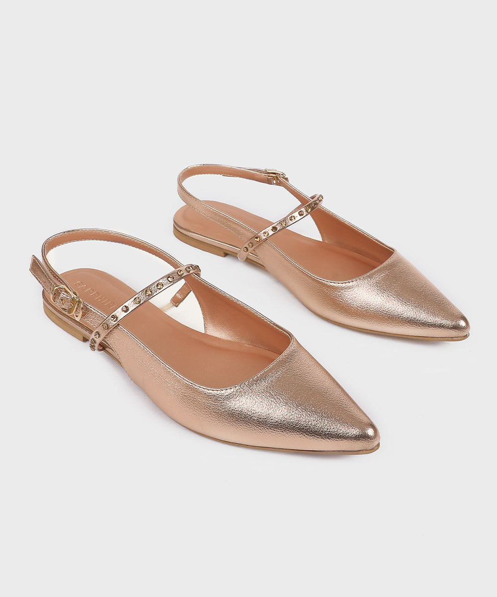 Rose Gold Slingback Sandals