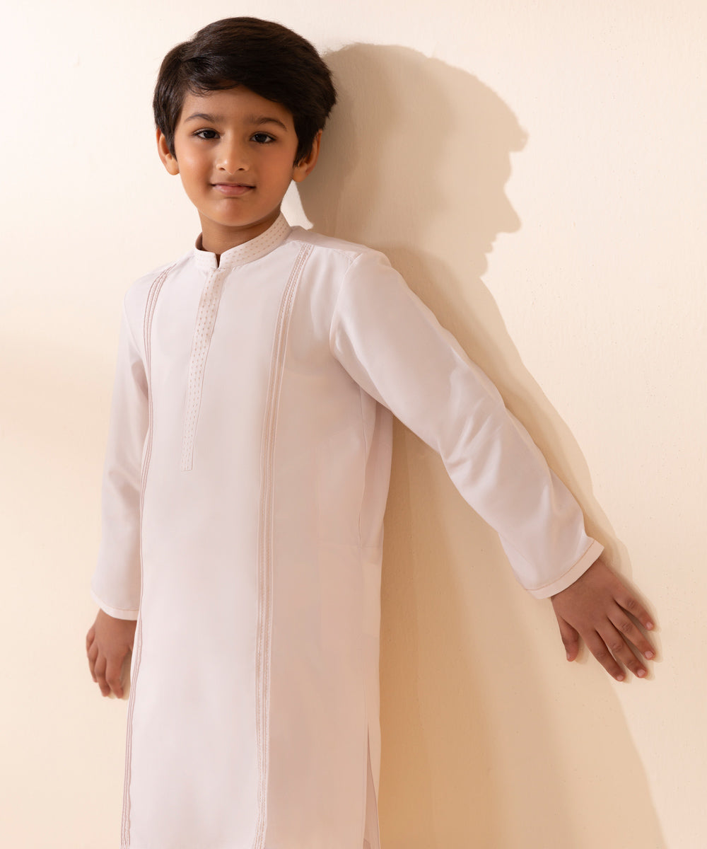 Boys Navy Blue 2 PC Dyed Poly Viscose Suit