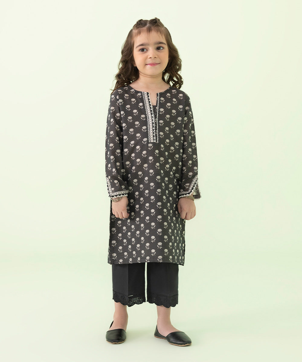 Kids Girls East 2 Piece Embroidered Zari Lawn Suit