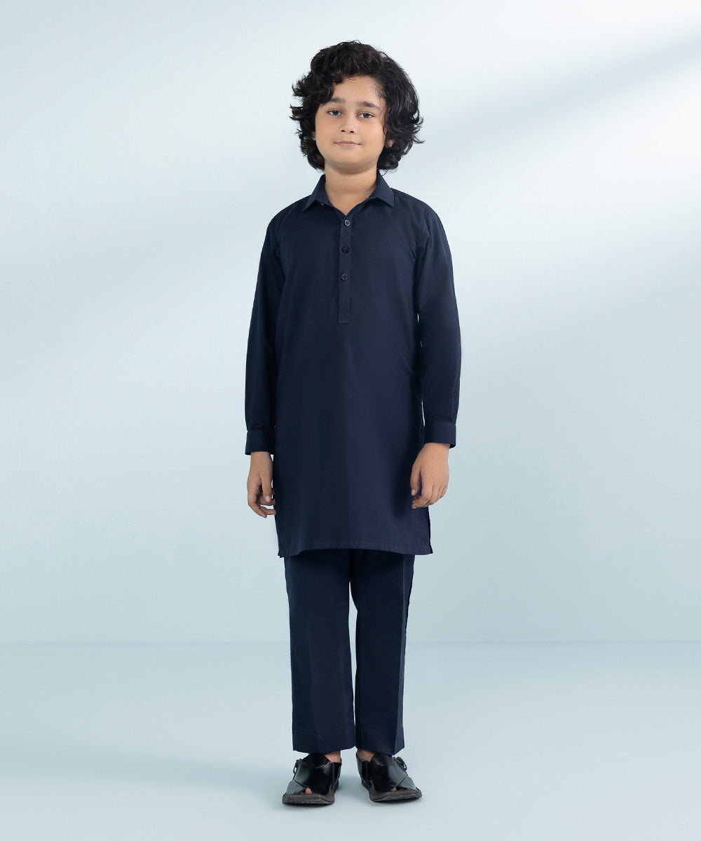 Boys 2 Piece Cambric Suit in Blue