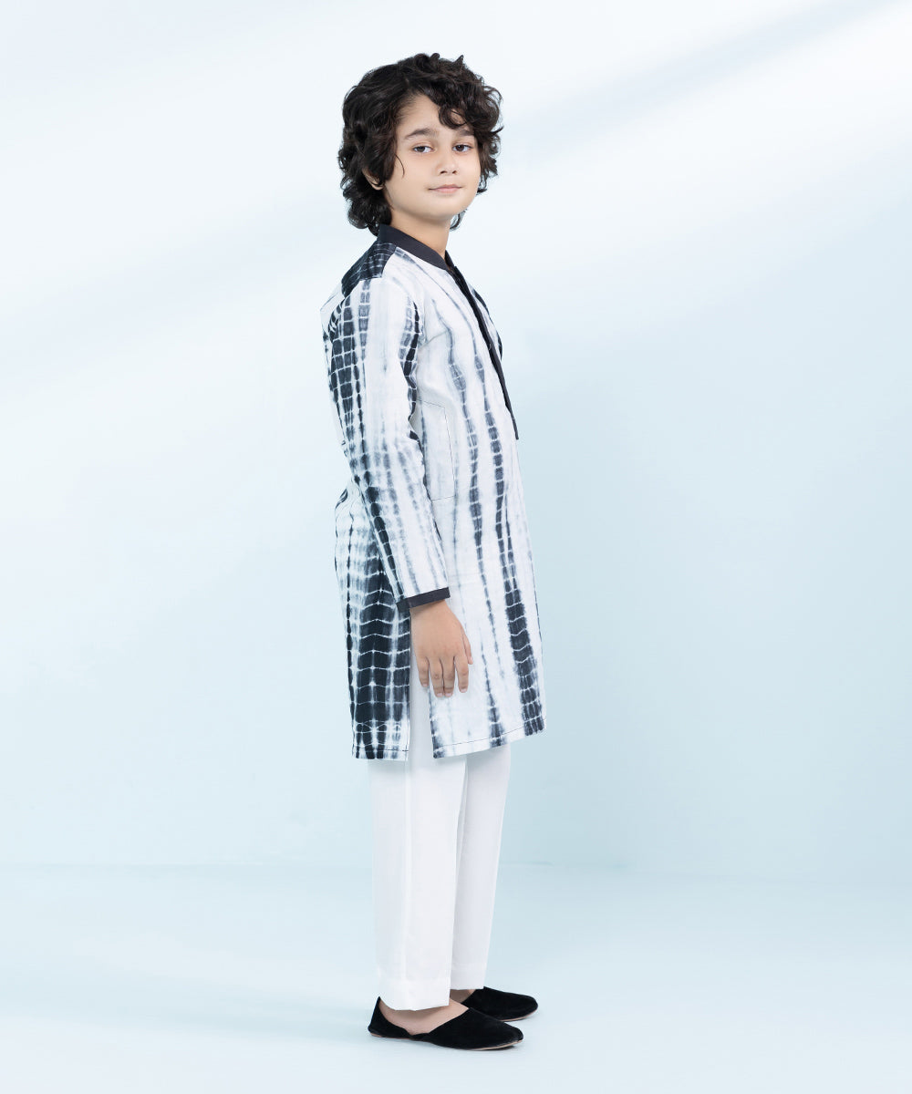 Kids East Boys Multi Embroidered Wash &Wear Suit