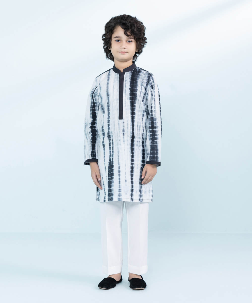 Kids East Boys Multi Embroidered Wash &Wear Suit