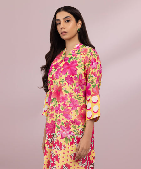 Women's Pret Lawn Printed Multi Drop Shoulder Shirt