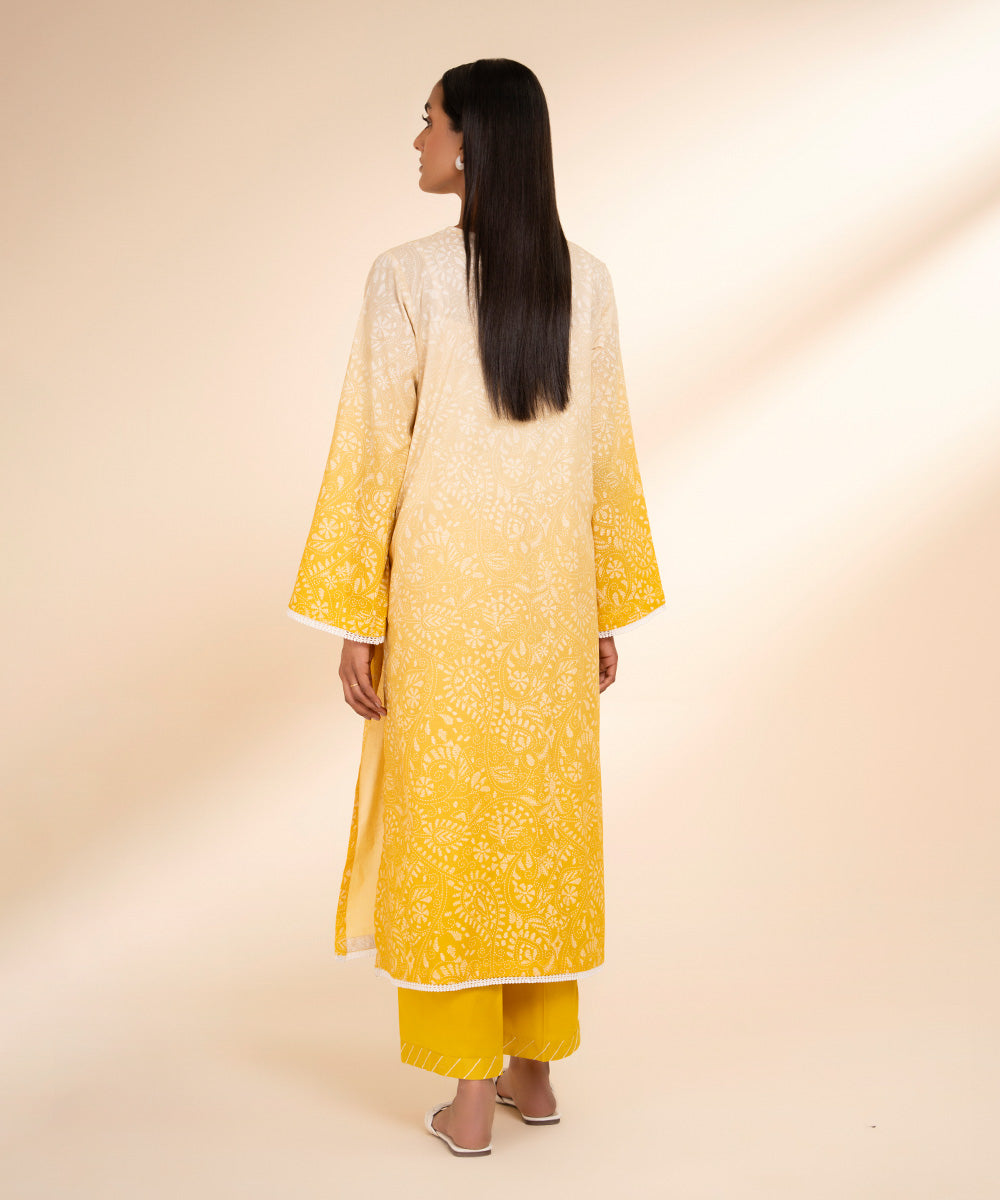 Women's Pret Lawn Yellow Printed A-Line Shirt