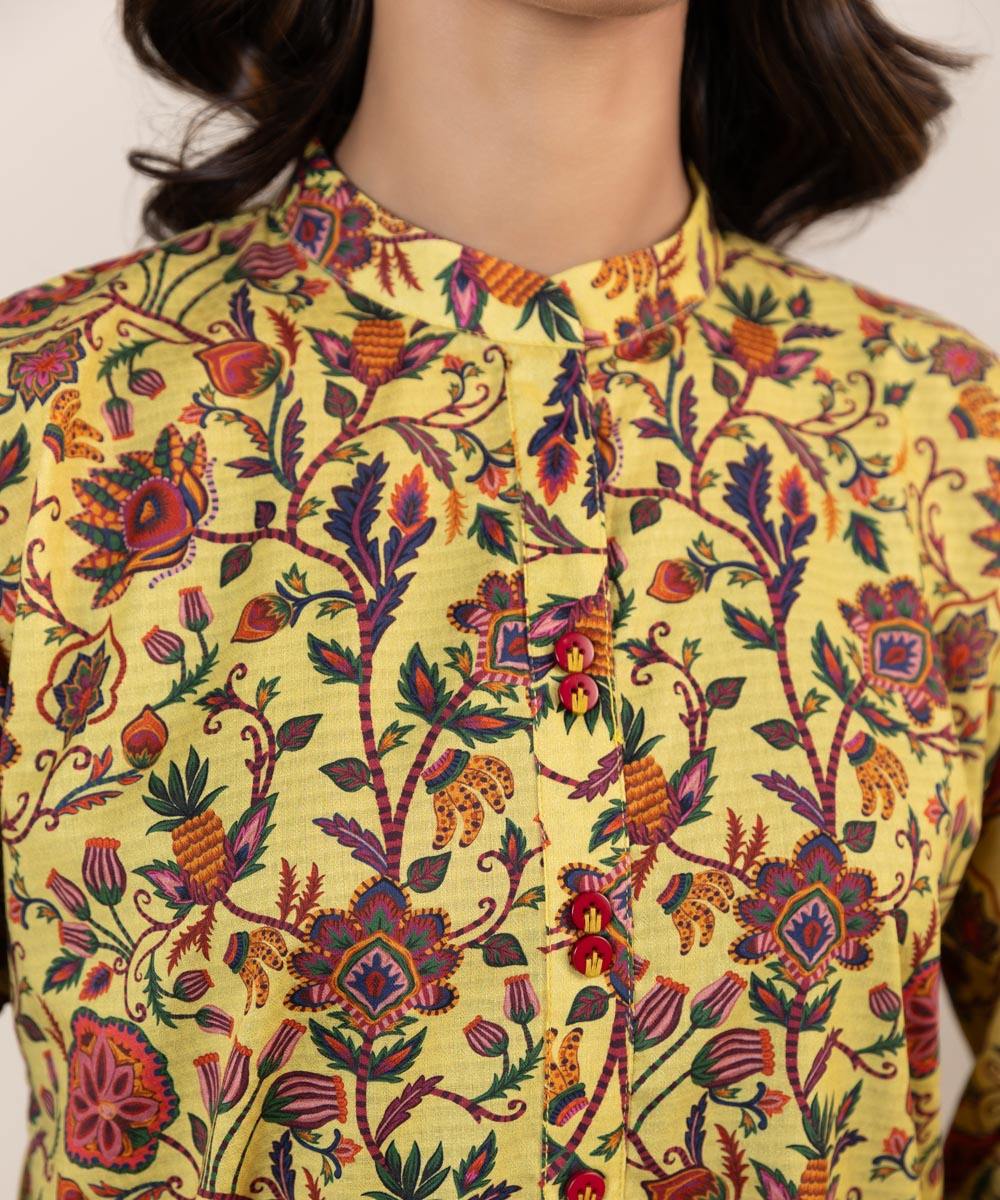 Women's Pret Dobby Printed Multi Straight Shirt