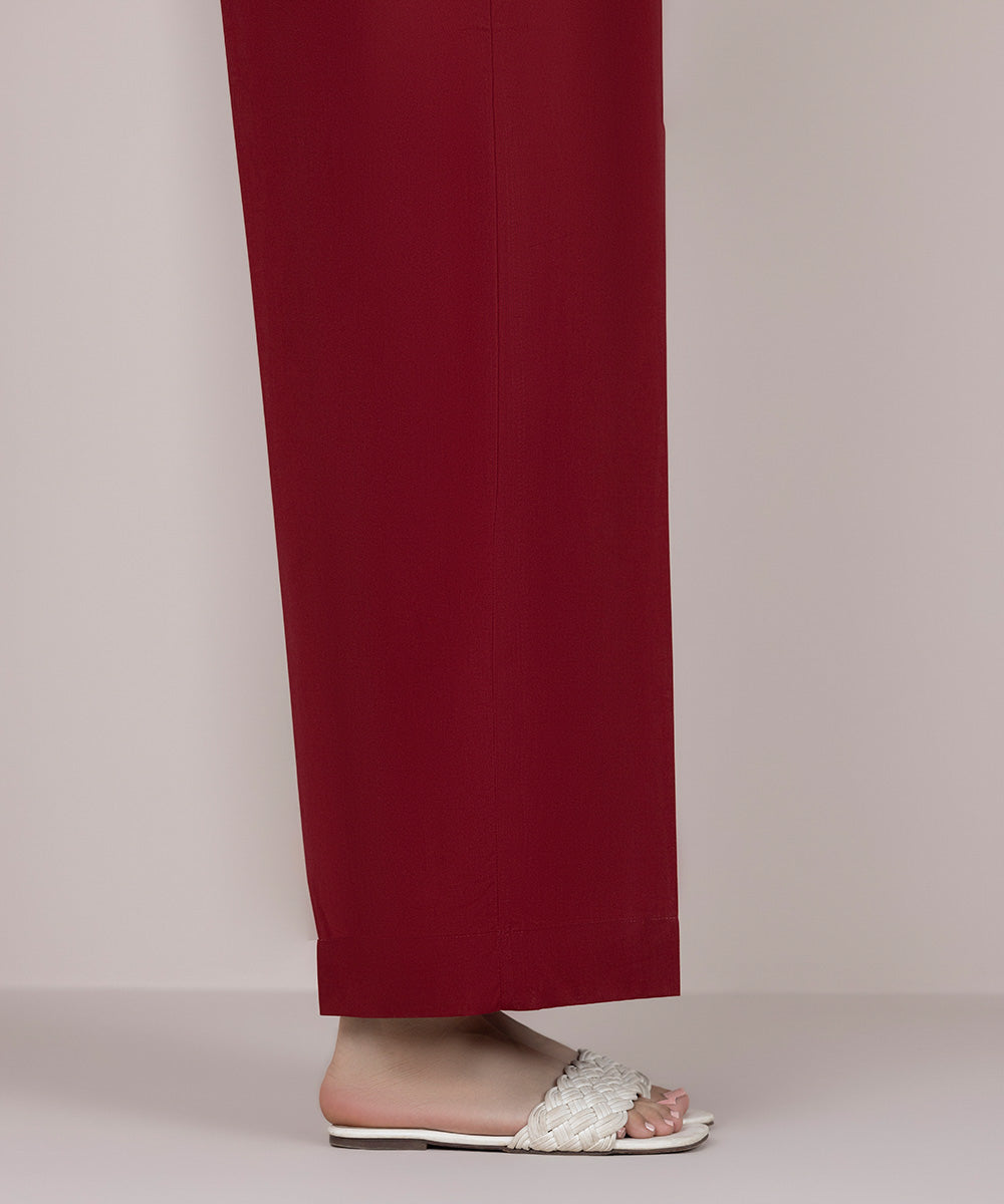 Women's Pret Cambric Red Dyed Culottes