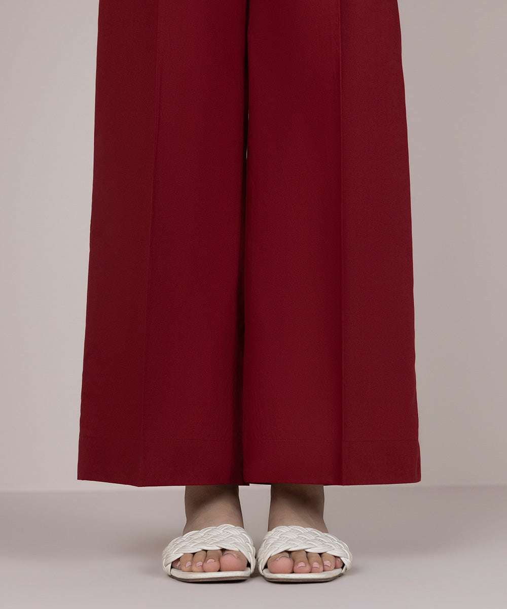 Women's Pret Cambric Red Dyed Culottes