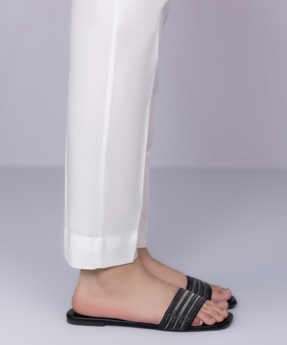Women's Pret Cambric White Cigarette Pants