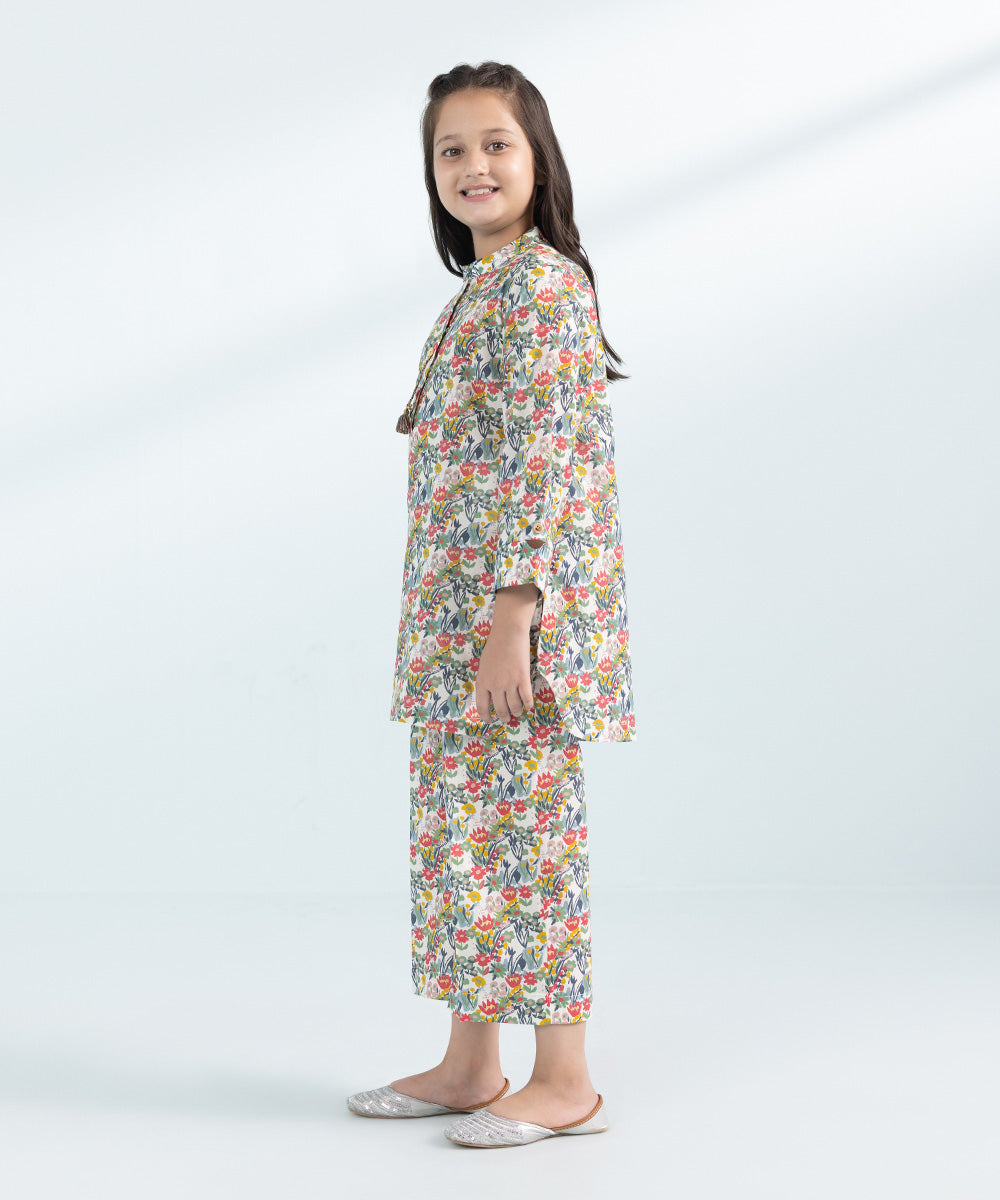 Kids East Girls Multi 2 Piece Printed Lawn Suit