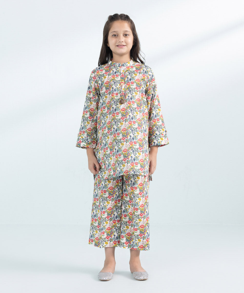 Kids East Girls Multi 2 Piece Printed Lawn Suit