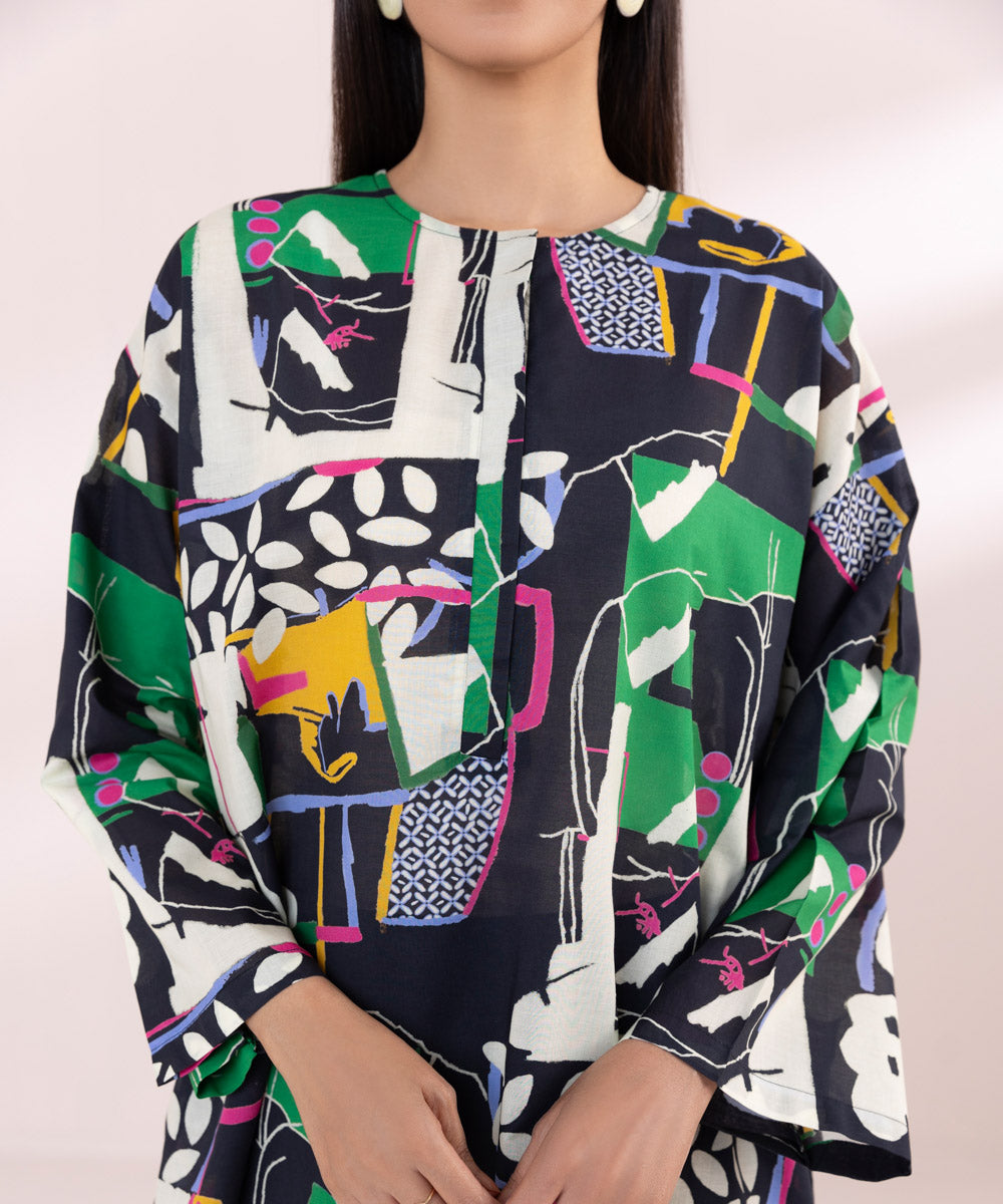 Women's Pret Lawn Multi Printed Boxy Shirt