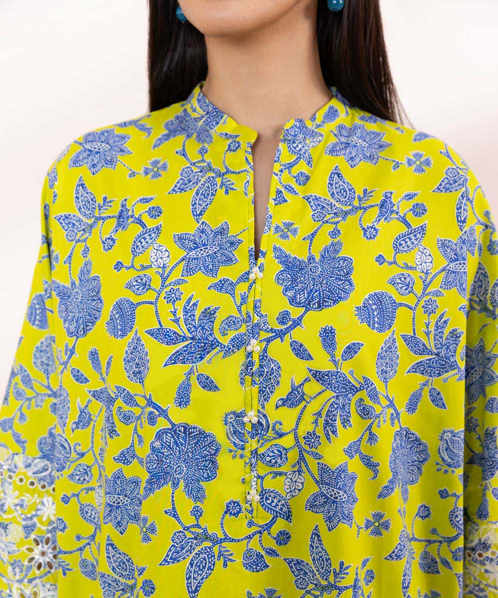 Women's Pret Cambric Embroidered Multi Boxy Shirt