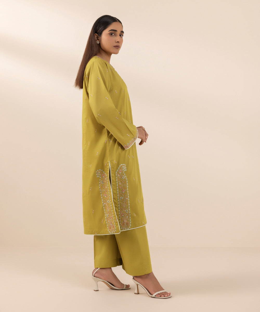 Women's Pret Lawn Yellow Dyed Straight Shirt