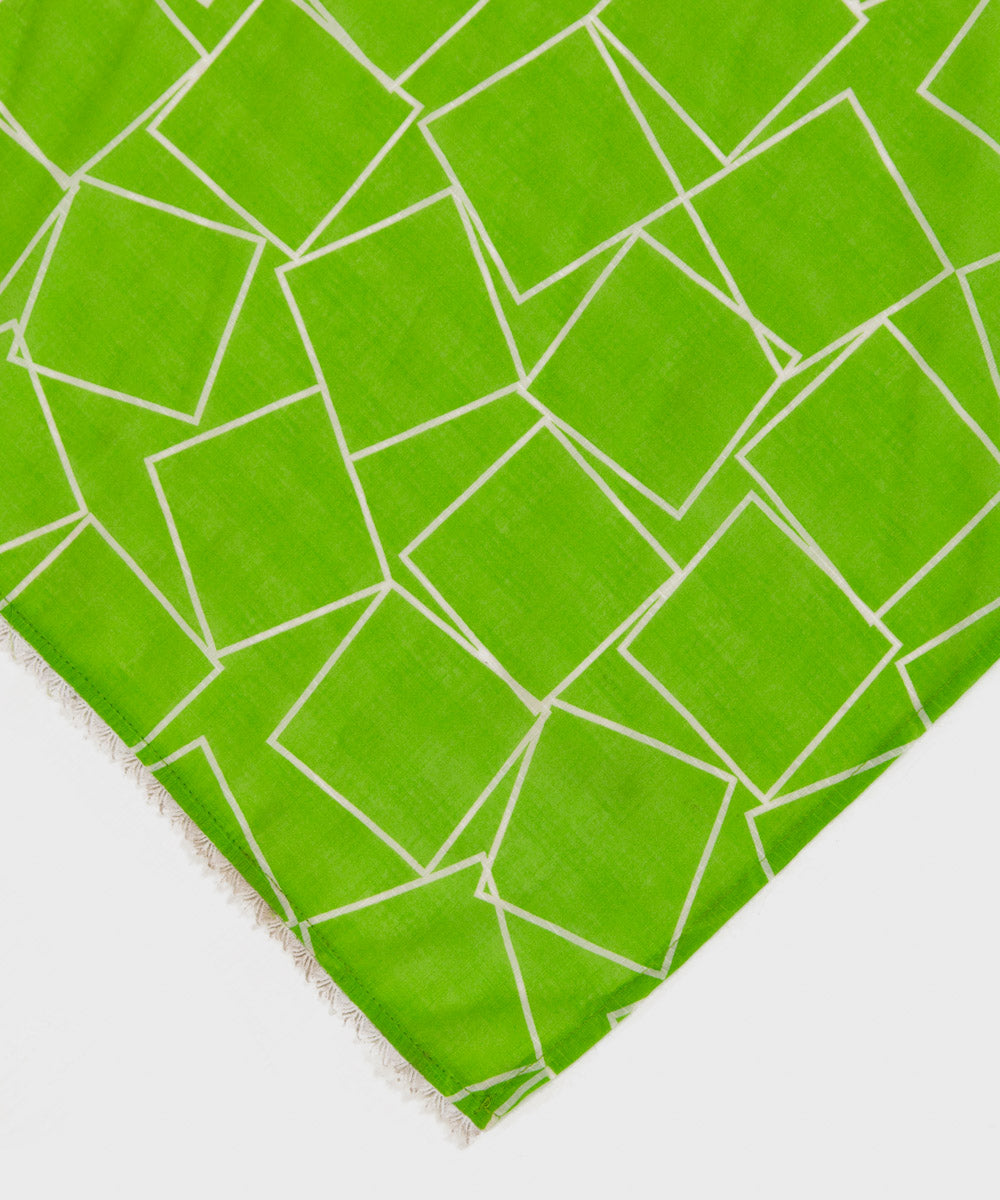 Printed Textured Voile Green Dupatta