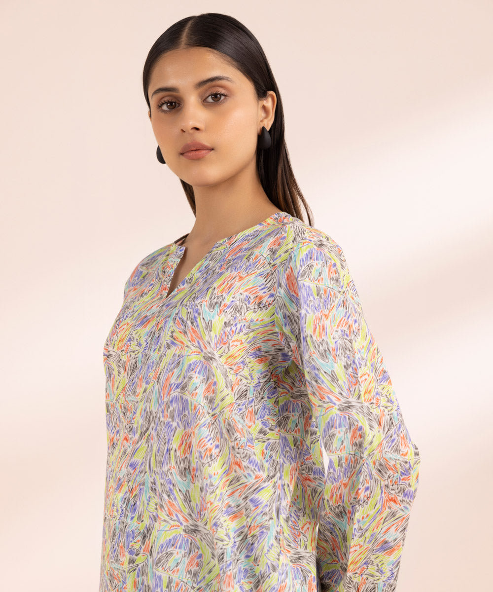 Women's Pret Lawn Multi Printed A-Line Shirt