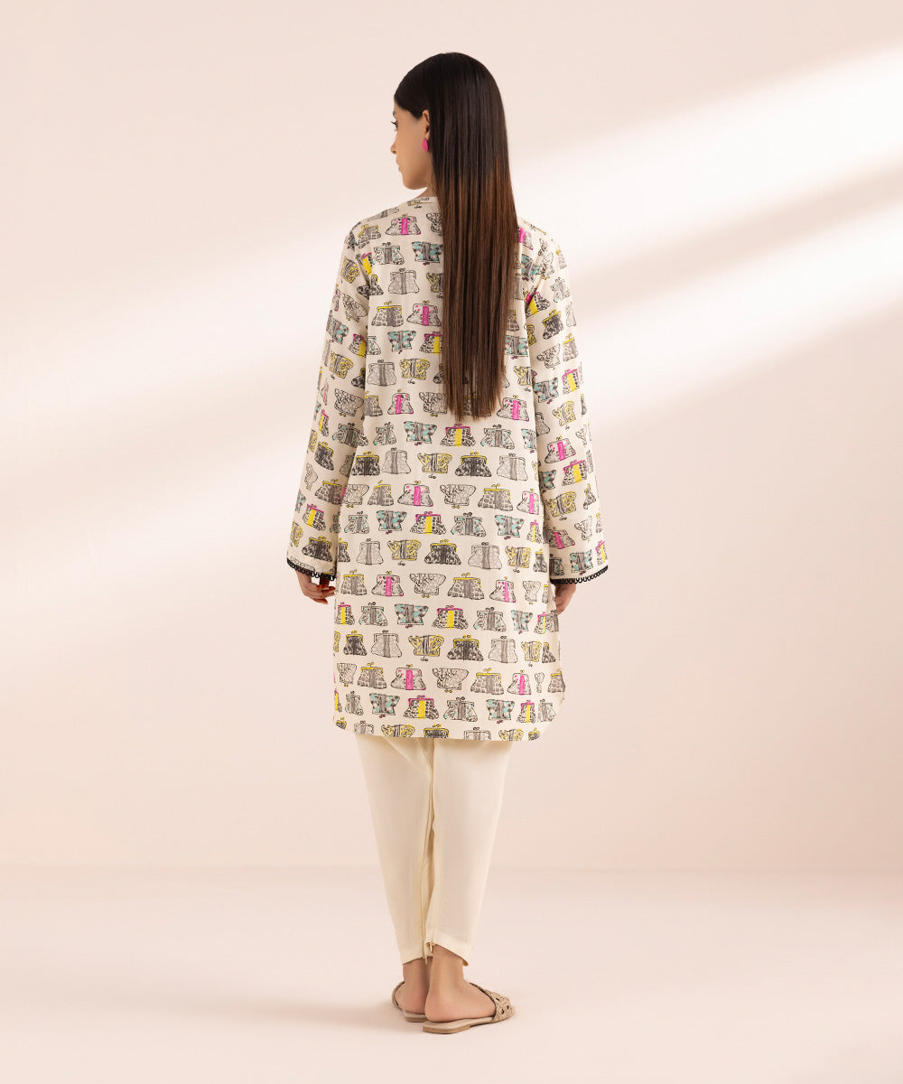 Women's Pret Textured Lawn Multi Printed Boxy Shirt